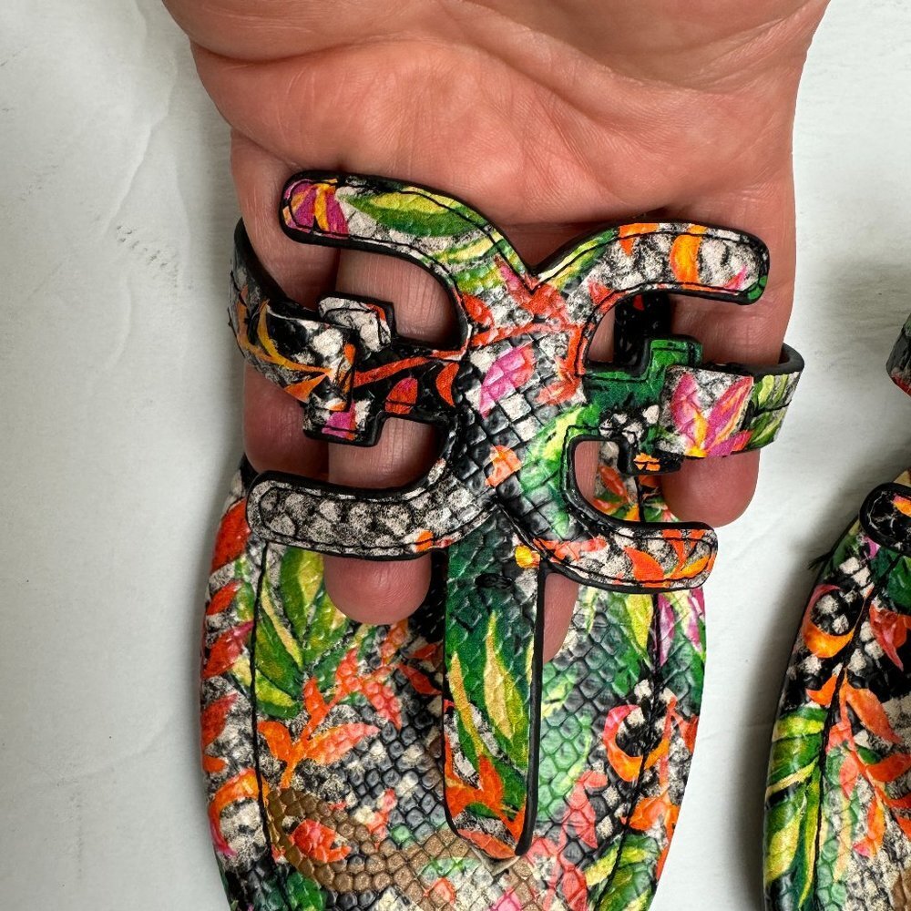 NWOT Sam Edelman Cutout Sandals Slides Multicolor Size 6 - Picture 2 of 6